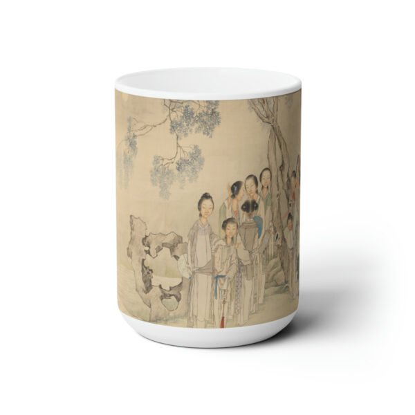 Qing Dynasty Ladies Painting Mug