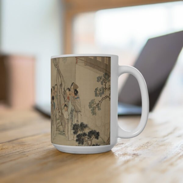 Qing Dynasty Ladies Painting Mug