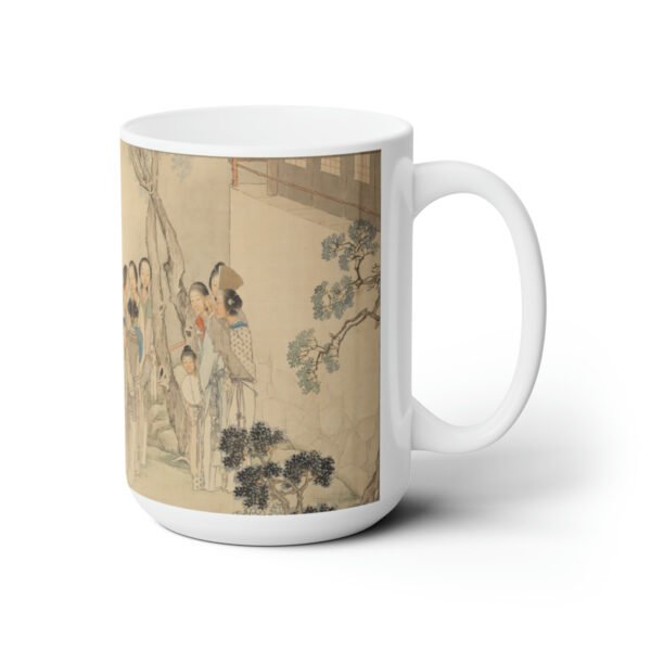 Qing Dynasty Ladies Painting Mug