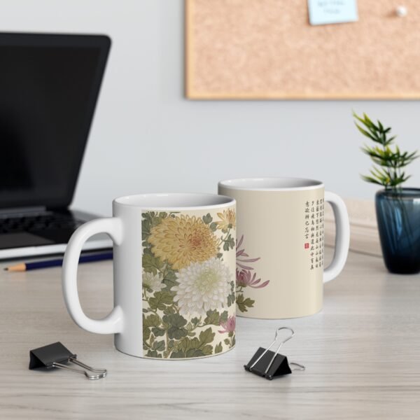 Qing Dynasty Floral Painting Mug